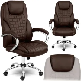 ergonomiczny-fotel-biurowy-obrotowykrzeslo-biurowe-ekoskora-ciemny-braz