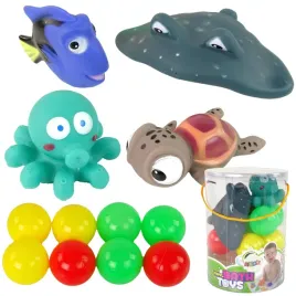 zabawki-do-kapieli-zestaw-gumowych-zabawek-do-wanienki-basenu-pilki