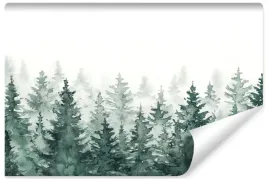 fototapeta-do-salonu-sypialni-las-akwarele-natura-abstrakcja-450x300