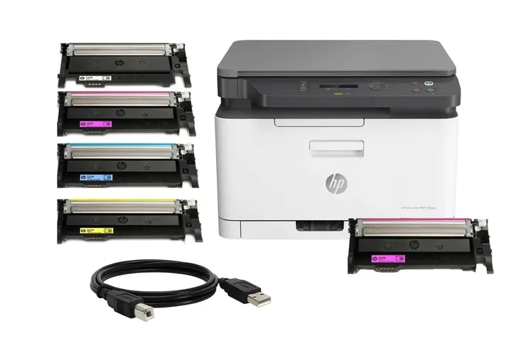 HP 178nw WiFi Drukarka Laserowa Kolor Skaner Kopiarka brak zabezpieczeń