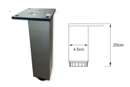 nozka-stopka-45x45-regulowana-wysokosc-h200mm-inox-plytka-w-narozniku