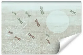 fototapeta-do-jadalni-wazki-trzciny-abstrakcja-styl-vintage-natura-450x300