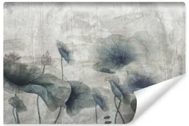 fototapeta-do-sypialni-natura-kwiaty-lilie-styl-retro-abstrakcja-450x300