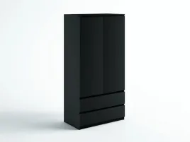 szafa-2-drzwi-2-szuflady-90-cm-do-sypialni-garderoby-czarna