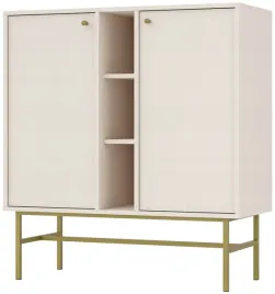 bezowa-komoda-100-cm-avila-drzwi-polki-stelaz-metalowe-nogi-i-uchwyty