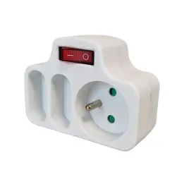 rozgaleznik-zlodziejka-z-wlacznikiem-2p-z-uziemieniem-2x-2p-bialy