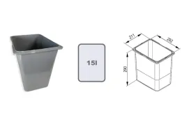 wiadro-uniwersalne-grafit-15l-do-pojemnikow-praktiko-i-jc-tworzywo-rejs