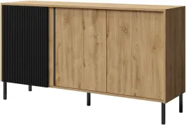 komoda-mia-2-145cm-meble-do-salonu-mia-mdf-dab-odwieczny-czarny