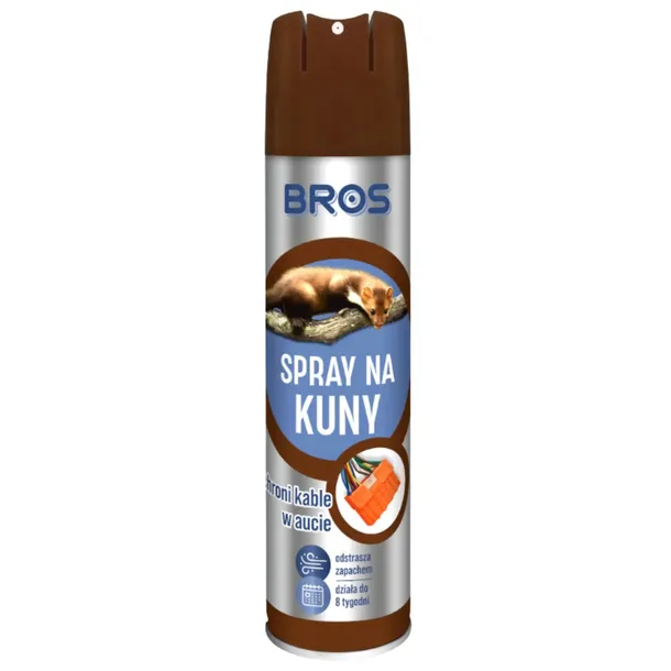 BROS SPRAY NA KUNY ODSTRASZACZ KUN DO SAMOCHODU OCHRONA KABLI 400ml