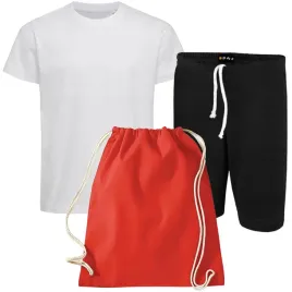 zestaw-koszulka-spodenki-workoplecak-czarno-czerwony-na-wf-116cm