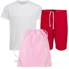 zestaw-koszulka-spodenki-workoplecak-czerwono-rozowy-na-wf-116cm
