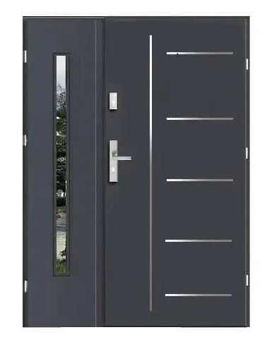 Drzwi zewnętrzne stalowe dwuskrzydłowe Future 41 Duo 2 120 cm prawe / lewe