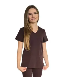 bluza-medyczna-czekoladowa-basic-premium-roz-xs