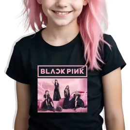 koszulka-dziecieca-blackpink-girls-czarny-wzory-158-164-cm