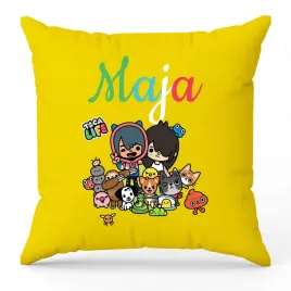 poduszka-toca-boca-zolta-dla-fana-gier-na-prezent-wzory-personalizowana