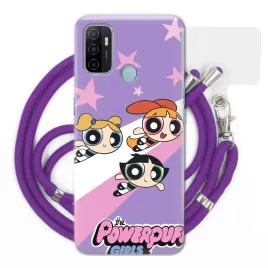 etui-quick-do-oppo-a53-sliwkowy-sznurek-the-powerpuff-girls-kolorowe-wzory