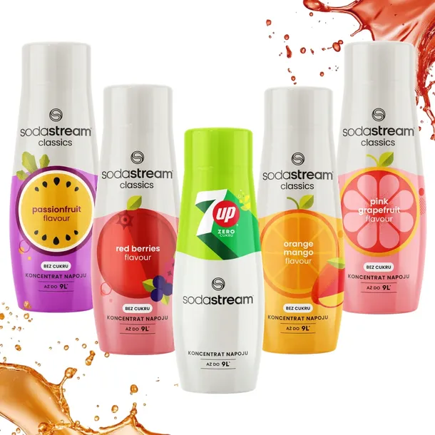 Zestaw syropów SodaStream do saturatora wody Terra 0kcal bez cukru 5x 440ml