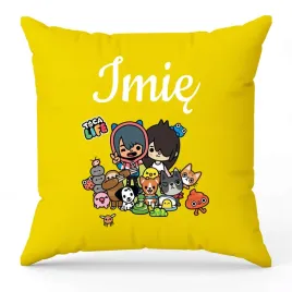 poduszka-toca-boca-zolta-dla-fana-na-prezent-dodatek-wzory-personalizowana