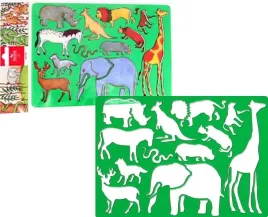 szablon-koh-i-noor-safari-zyrafa-lew-malpa-kangur