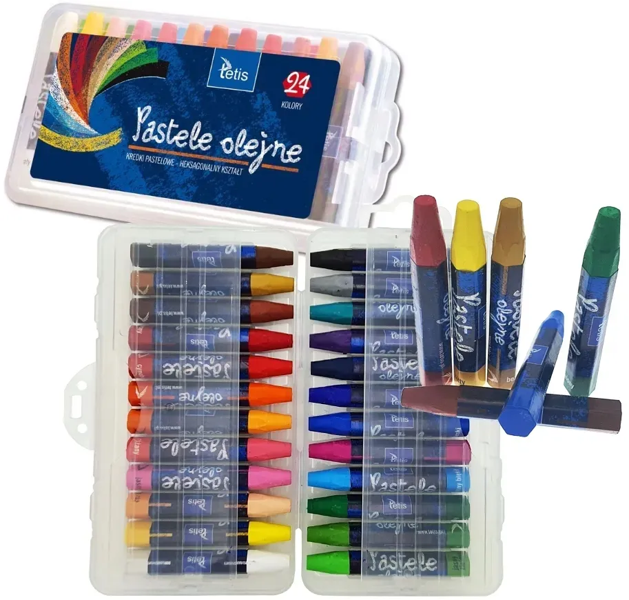pastele-olejne-heksagonalne-24-kolory-etui-tetis-stan-nowy