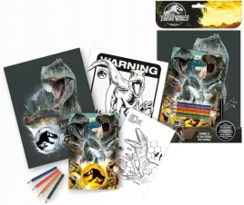 kolorowanka-zestaw-z-kredkami-i-naklejkami-dinozaury