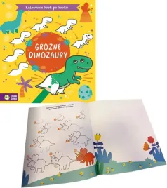 rysowanie-krok-po-kroku-grozne-dinozaury-tyranozaur-stregozaur-kolorowanka