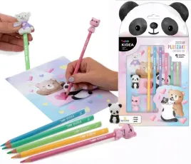 zestaw-kreatywny-9-elementow-olowki-kredki-gumki-pluszaki