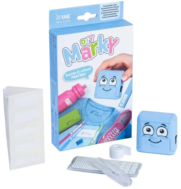 Pieczątka do ubrań COLOP MY MARKY 20 niebieska immienik, metka, prasowanka