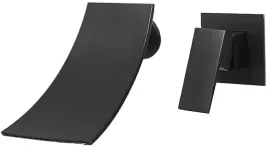 kran-bateria-umywalkowa-efekt-wodospadu-czarny-mat