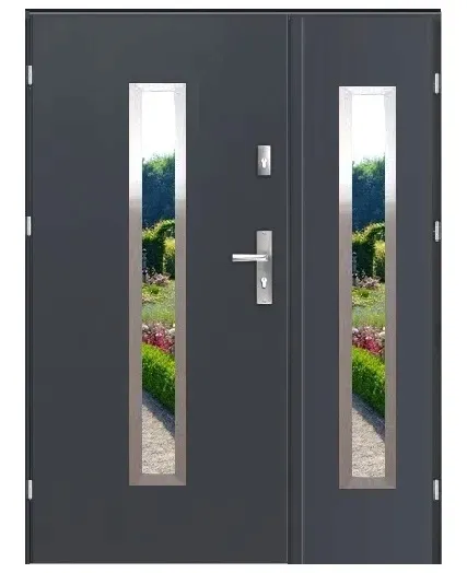 DRZWI ZEWNĘTRZNE STALOWE DWUSKRZYDŁOWE FUTURE 02