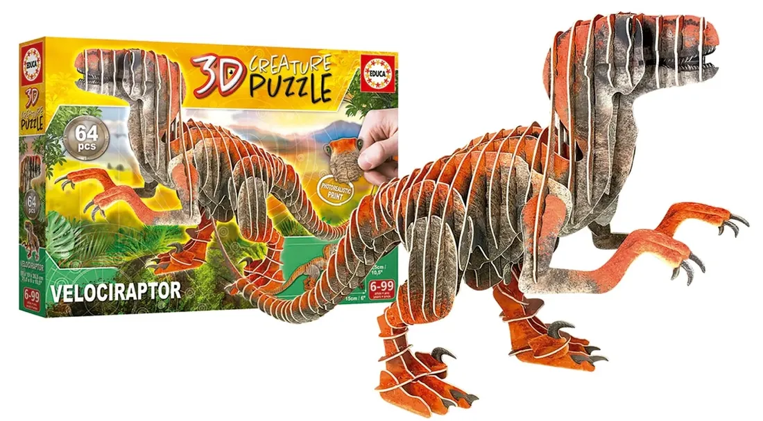 puzzle-3d-dinozaury-welociraptor-64-el-educa-stan-nowy