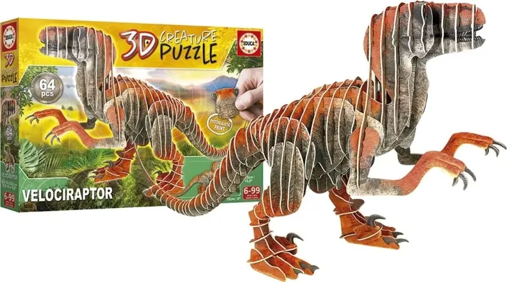 puzzle-3d-dinozaury-welociraptor-64-el-educa-marka-educa