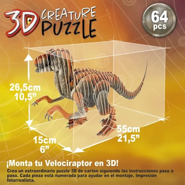 puzzle-3d-dinozaury-welociraptor-64-el-educa-material-karton