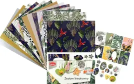 zestaw-blok-papier-kreatywny-dzungla-beniamin-a4-ptaki-papugi-naklejki