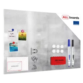 tablica-na-magnesy-metalboards-cement-90x60-cm-zestaw-akcesoriow-gratis