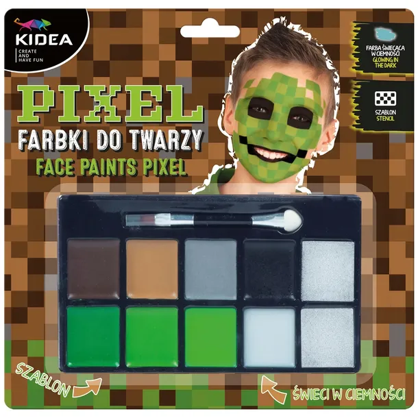 farby-do-malowania-twarzy-pixel-minecraft-kidea-marka-kidea