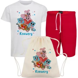 zestaw-na-wf-koszulka-spodenki-workoplecak-gumball-wzory-116cm