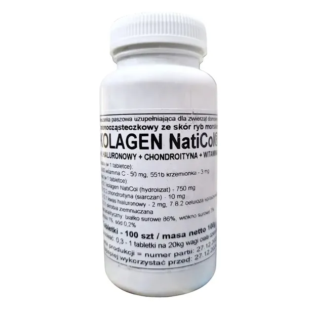 Podkowa Kolagen NatiCol + Kwas Hialuronowy + Chondroityna + Wit C 100 tab