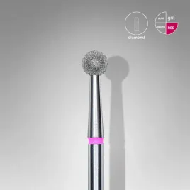 staleks-frez-diamentowy-kulka-czerwona-4-mm-fa01r040