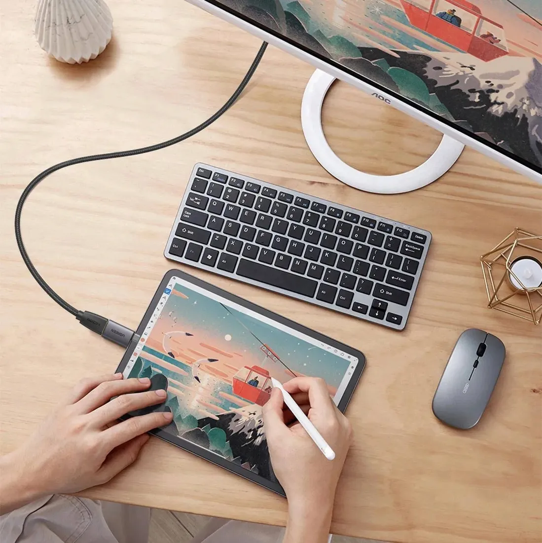 adapter-usb-c-hdmi-ugreen-us320-szary-stan-nowy