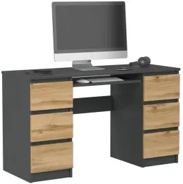 biurko-komputerowe-130cm-6-szuflad-stolik-antracyt-dab-wotan