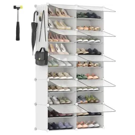 modulowy-organizer-szafka-na-buty-10-pudelek-boczne-haczyki-na-klucze-bialy