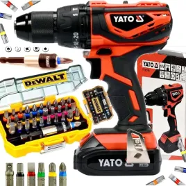 wiertarko-wkretarka-akumulatorowa-udarowa-18v-1x-2-ah-yato-zestaw-dewalt
