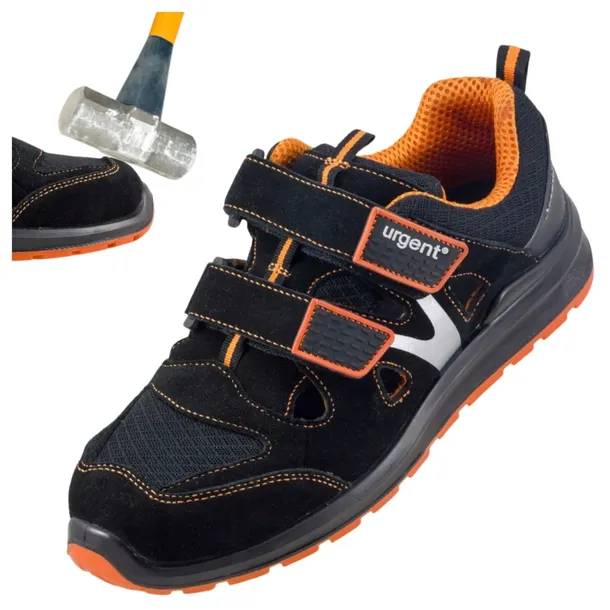 Buty robocze LEKKIE SANDAŁY męskie ochronne z PODNOSKIEM BHP URGENT r. 43