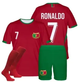 stroj-pilkarski-ronaldo-portugalia-komplet-koszulka-spodenki-146-cm-euro-24
