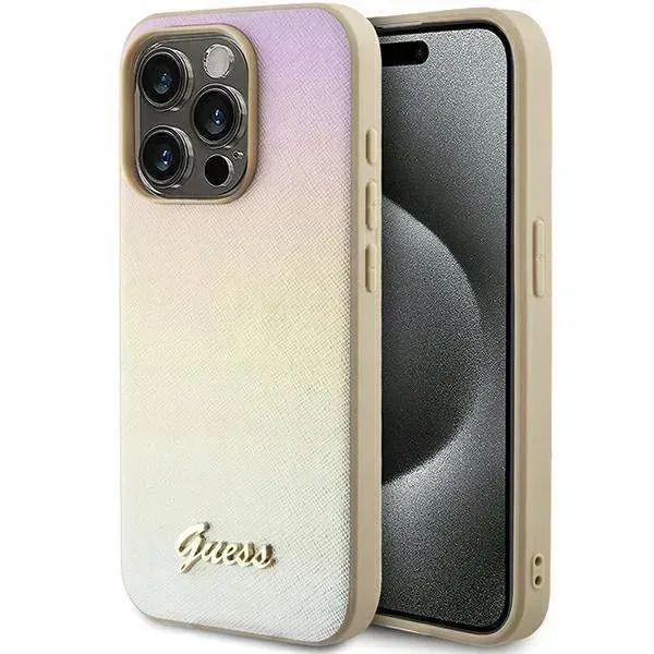 etui-guess-saffiano-iridescent-script-na-iphone-14-pro-max-zlote