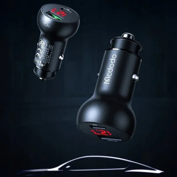 mcdodo-ladowarka-samochodowa-usb-usb-c-pd-45w-lcd-stan-opakowania-oryginalne