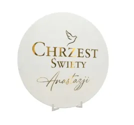 chrzest-tablica-powitalna-baner-kolo-50-cm-drewno-stojak-imie