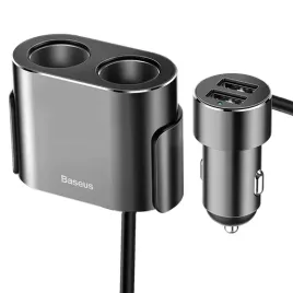 mocna-ladowarka-samochodowa-usb-rozgaleznik-2xgniazdo-zapalniczki-80w-kabel