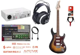 zestaw-do-nagrywania-gitary-recording-guitar-interfejs-sluchawki